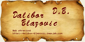 Dalibor Blažović vizit kartica